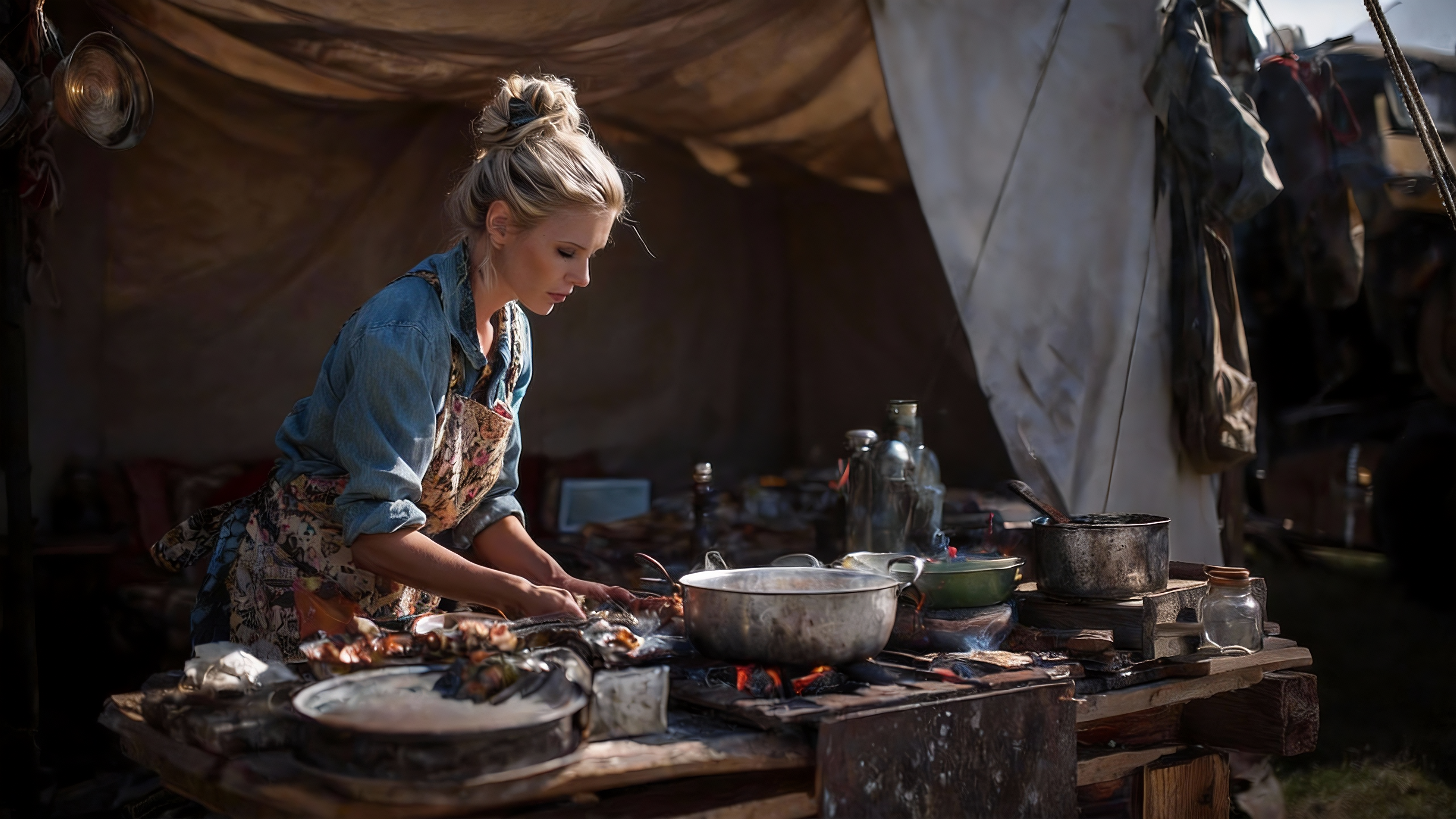 Woman cooking